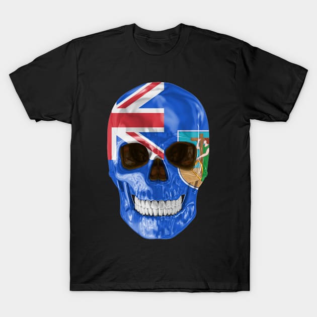 Montserrat Flag Skull - Gift for Montserratian With Roots From Montserrat T-Shirt by Country Flags